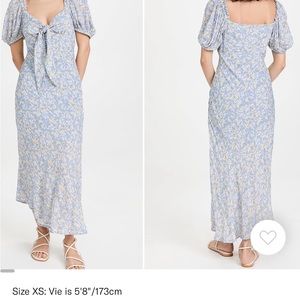 Rahi Carolina Floral MIDI Dress Size XS. Worn once.